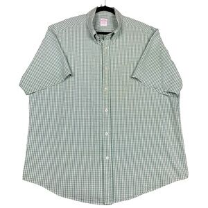 Brooks Brothers Striped Seersucker Short Sleeve Classic Cool Preppy Shirt - XXL
